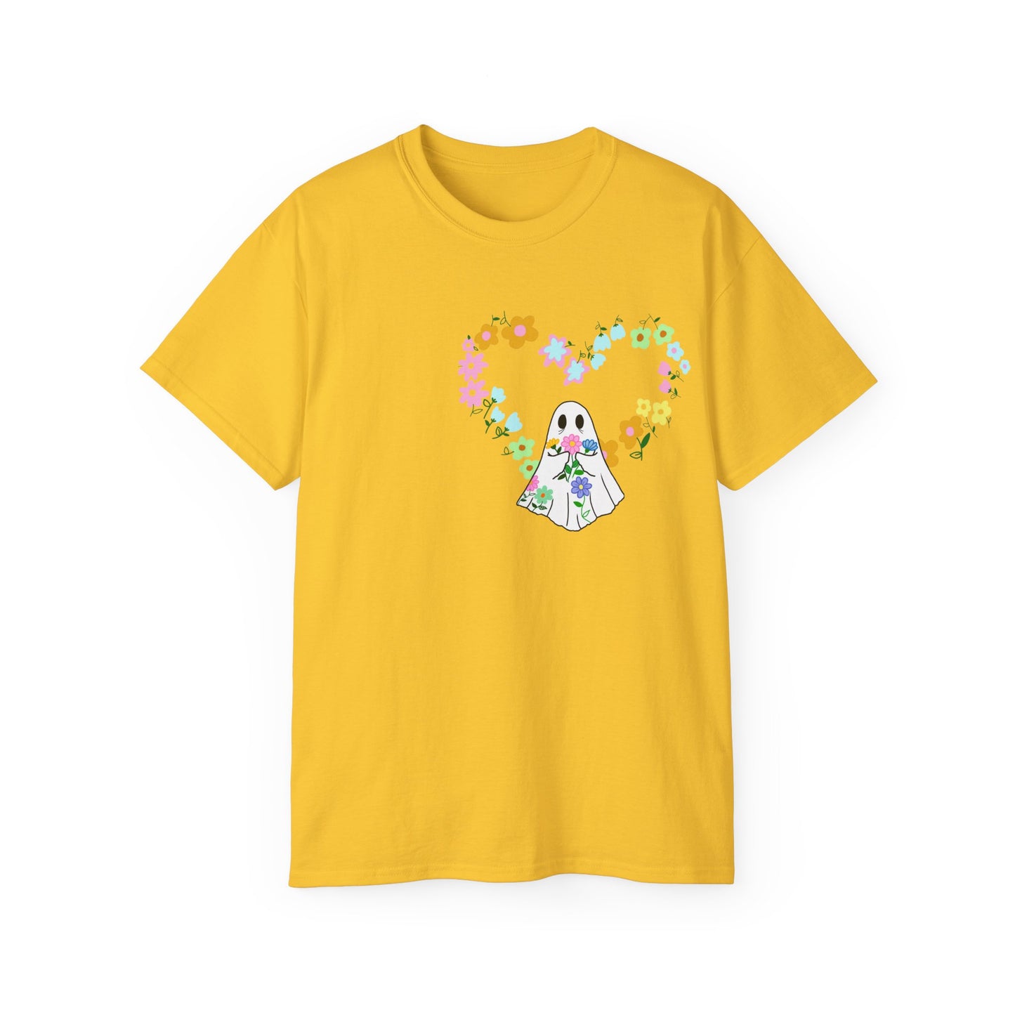 Unisex Ultra Cotton Tee Ghost Flower Heart - ihadotherplans