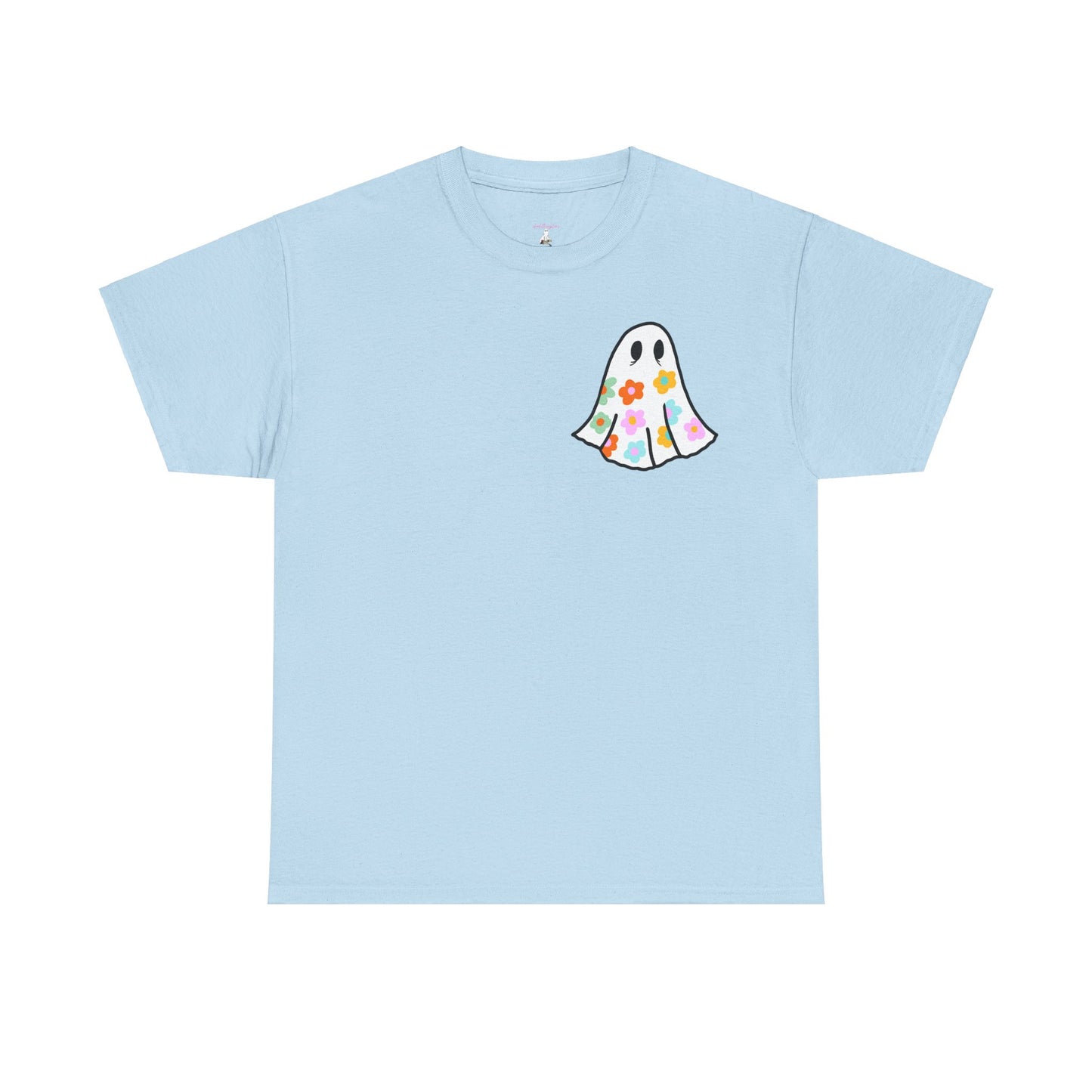 Unisex Heavy Cotton Floral Ghost Tee -ihadotherplans