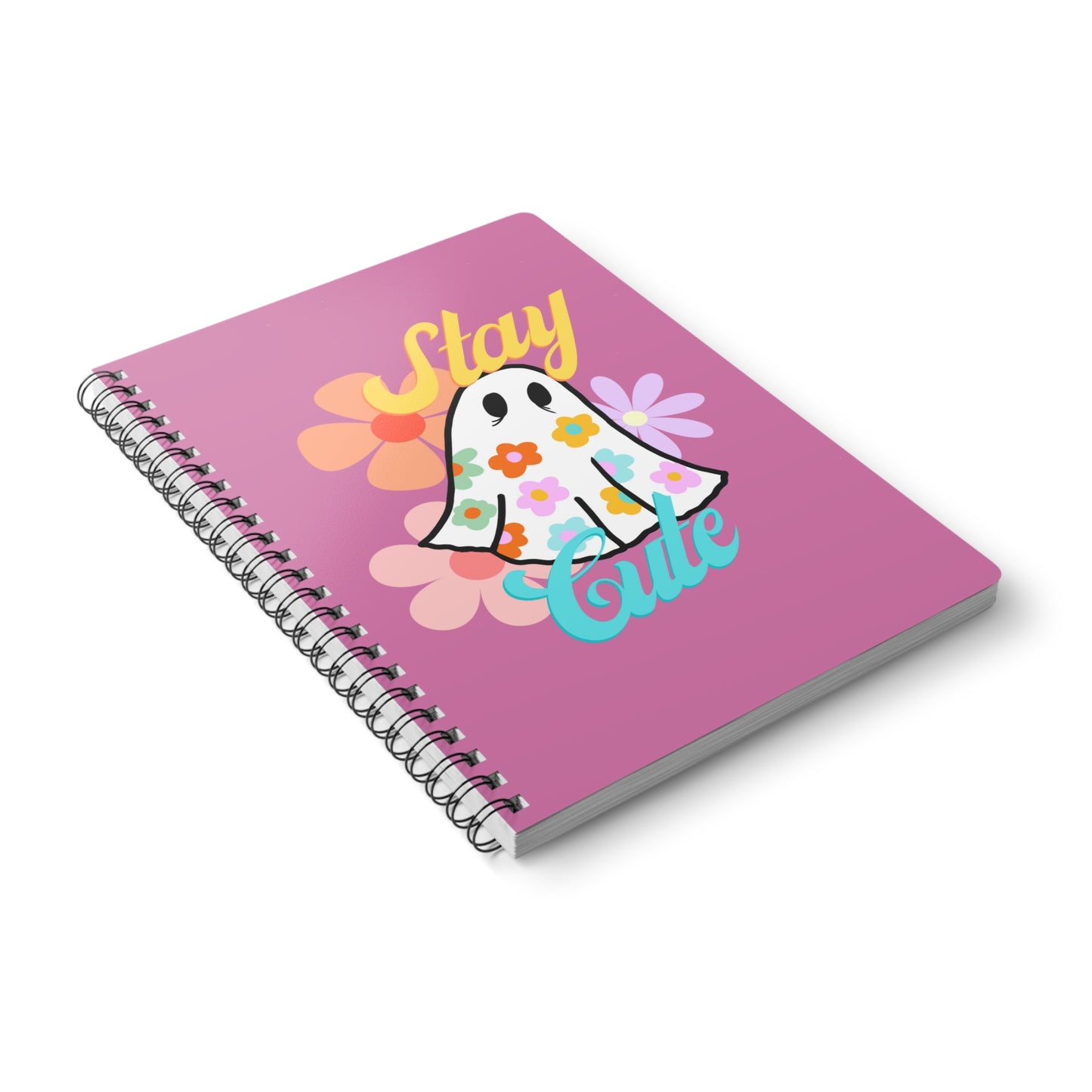 Copy of Stay Cute Ghost Print Wirobound Softcover Notebook, A5 -ihadotherplans