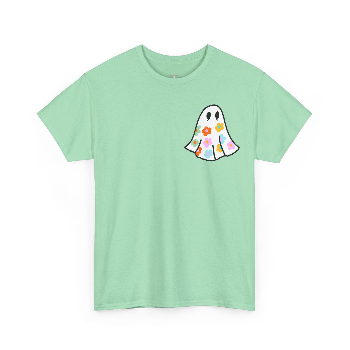 Unisex Heavy Cotton Floral Ghost Tee -ihadotherplans