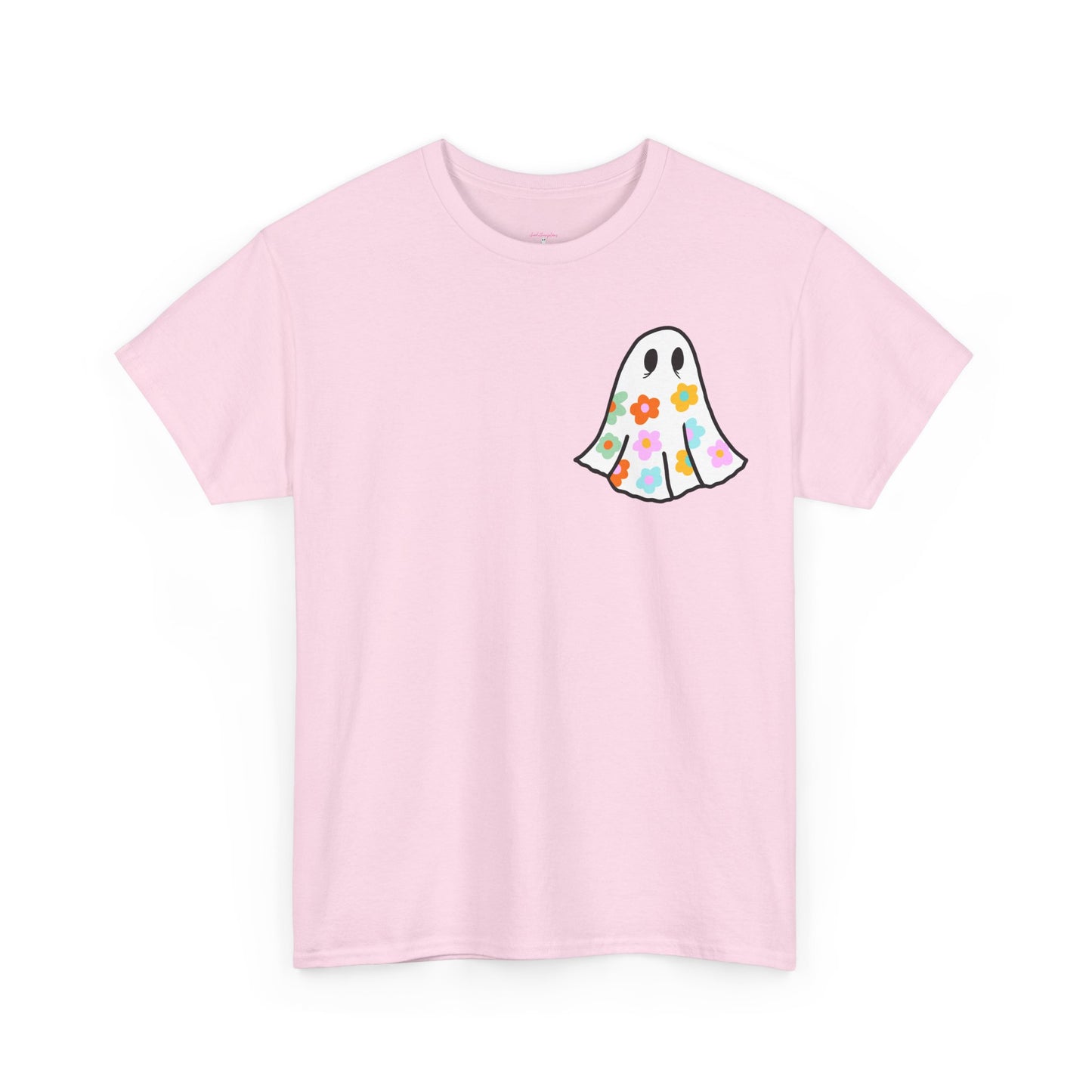Unisex Heavy Cotton Floral Ghost Tee -ihadotherplans