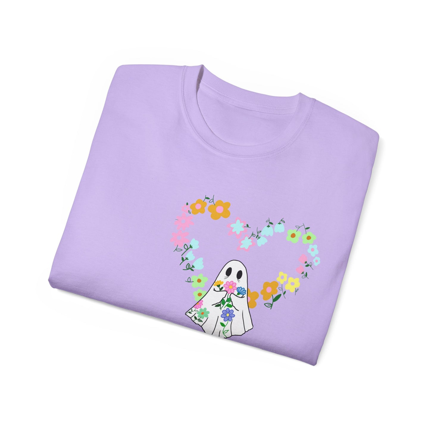 Unisex Ultra Cotton Tee Ghost Flower Heart - ihadotherplans