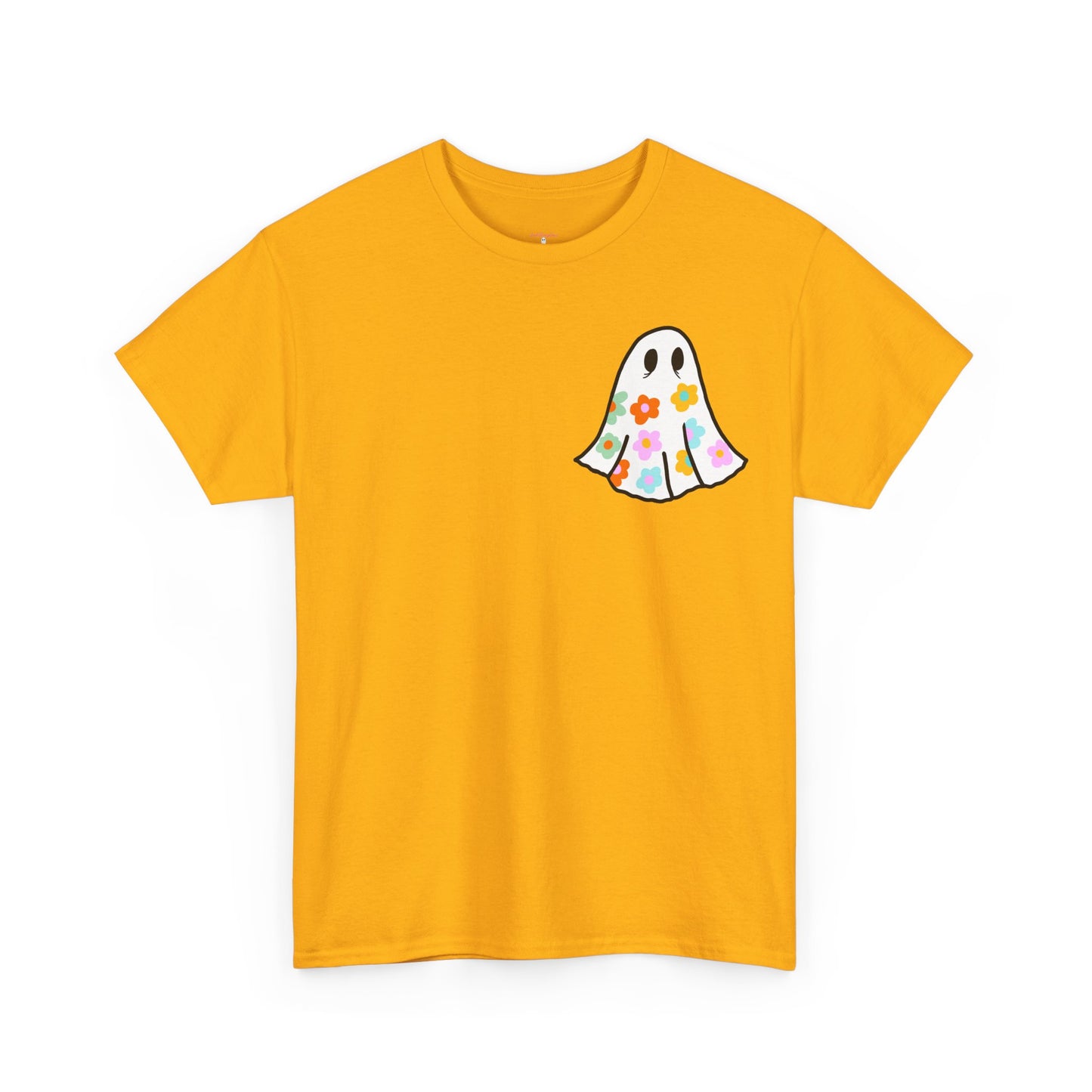 Unisex Heavy Cotton Floral Ghost Tee -ihadotherplans