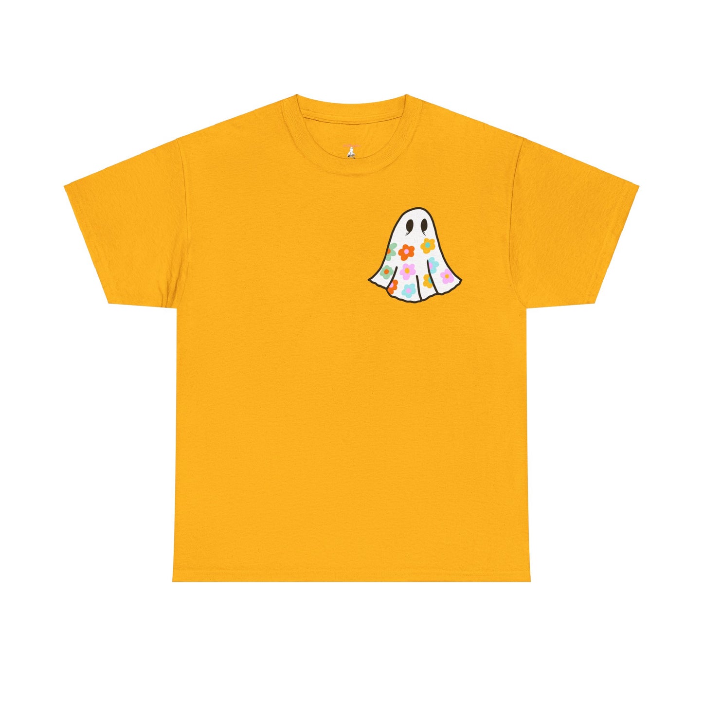 Unisex Heavy Cotton Floral Ghost Tee -ihadotherplans