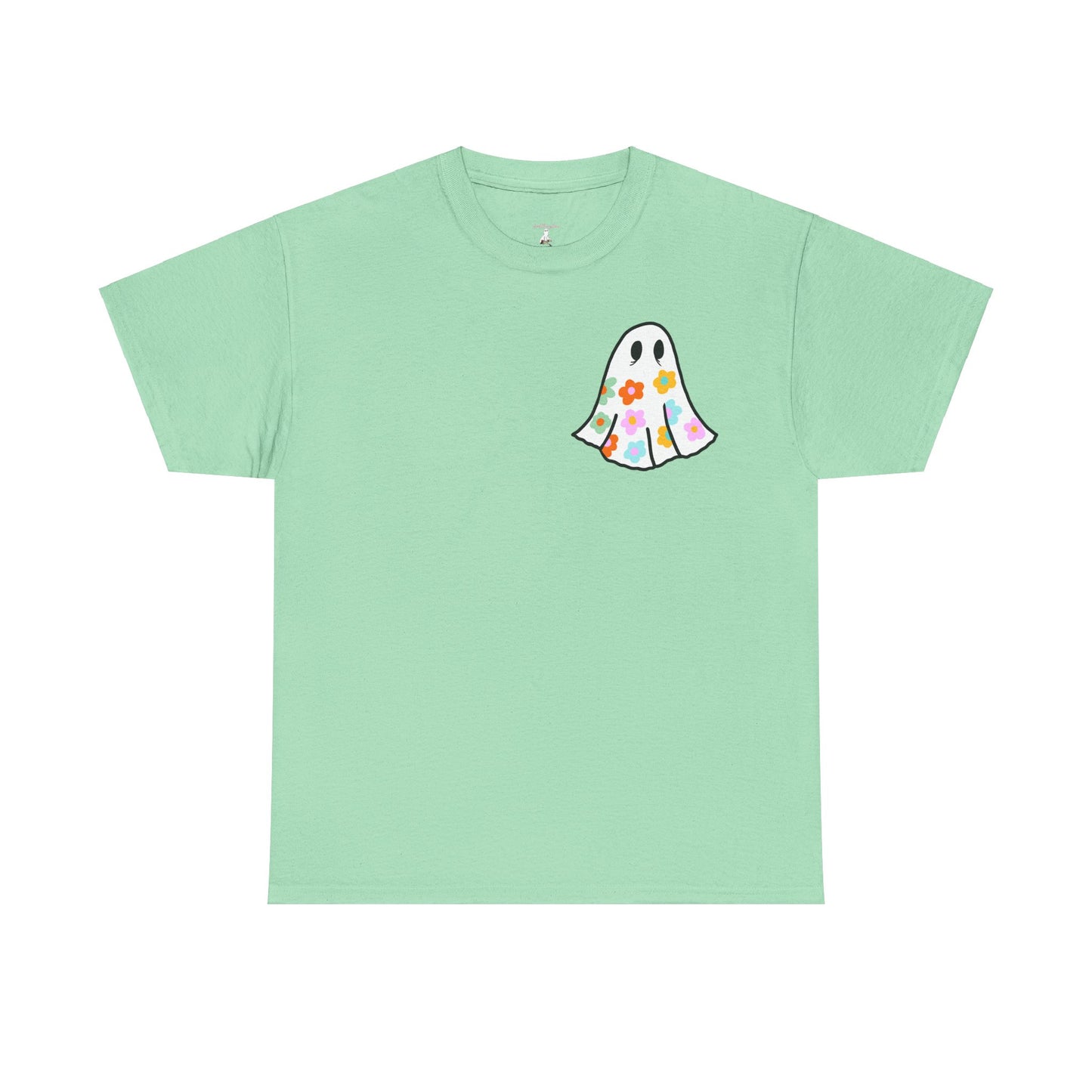 Unisex Heavy Cotton Floral Ghost Tee -ihadotherplans