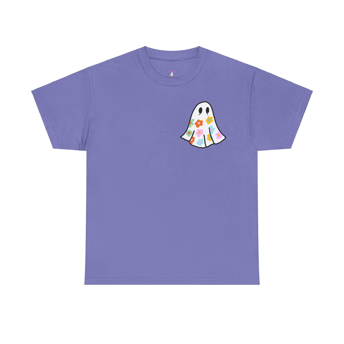 Unisex Heavy Cotton Floral Ghost Tee -ihadotherplans