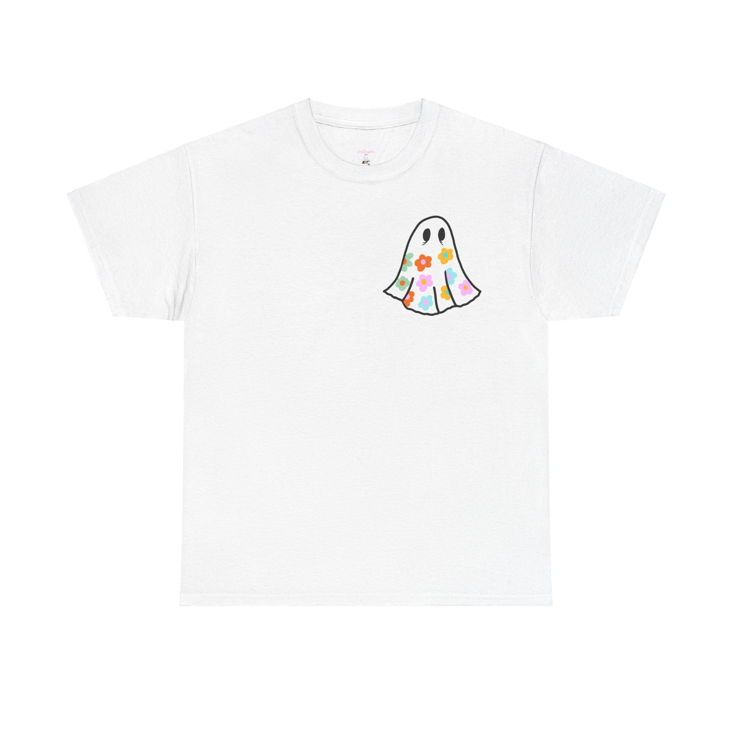 Unisex Heavy Cotton Floral Ghost Tee -ihadotherplans