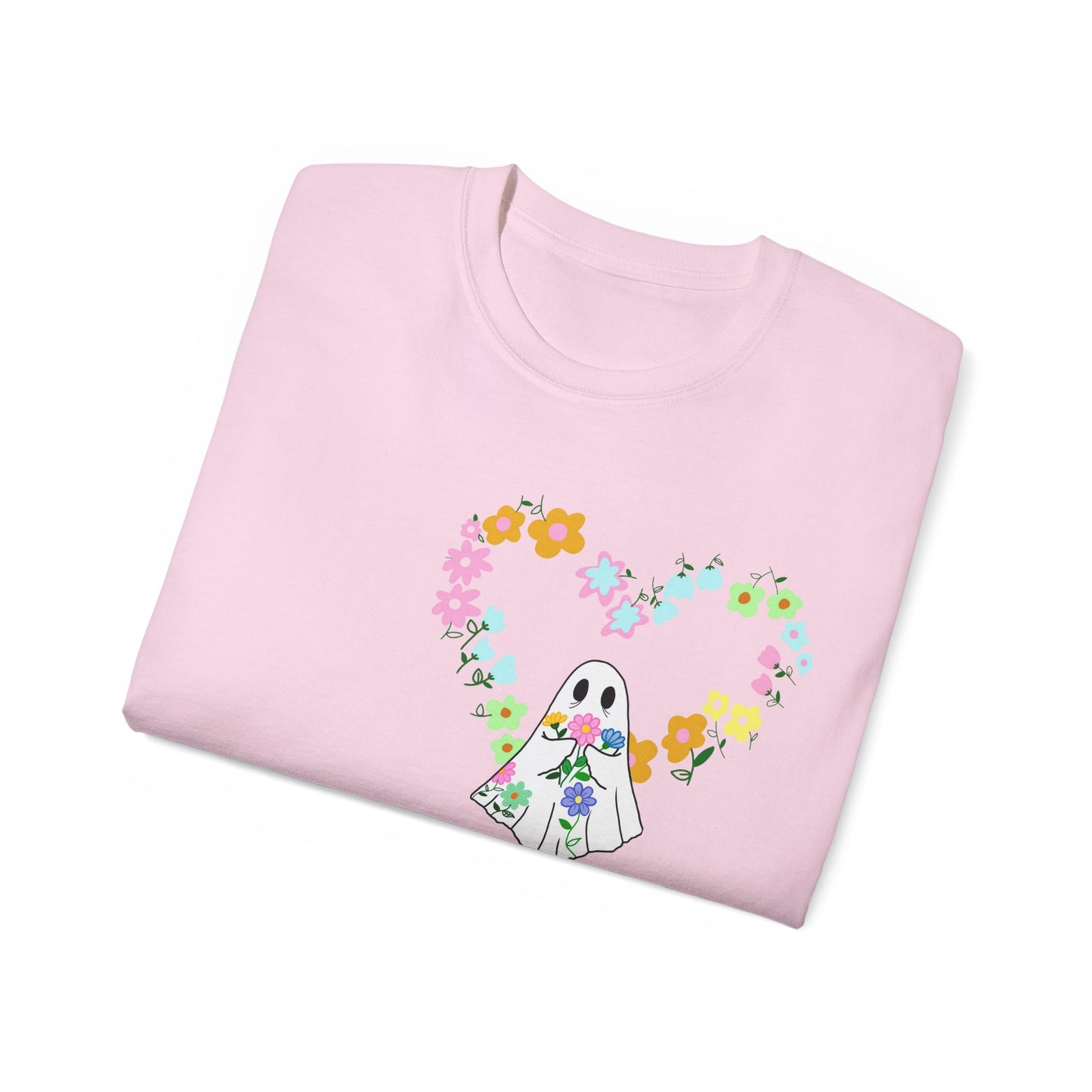 Unisex Ultra Cotton Tee Ghost Flower Heart - ihadotherplans
