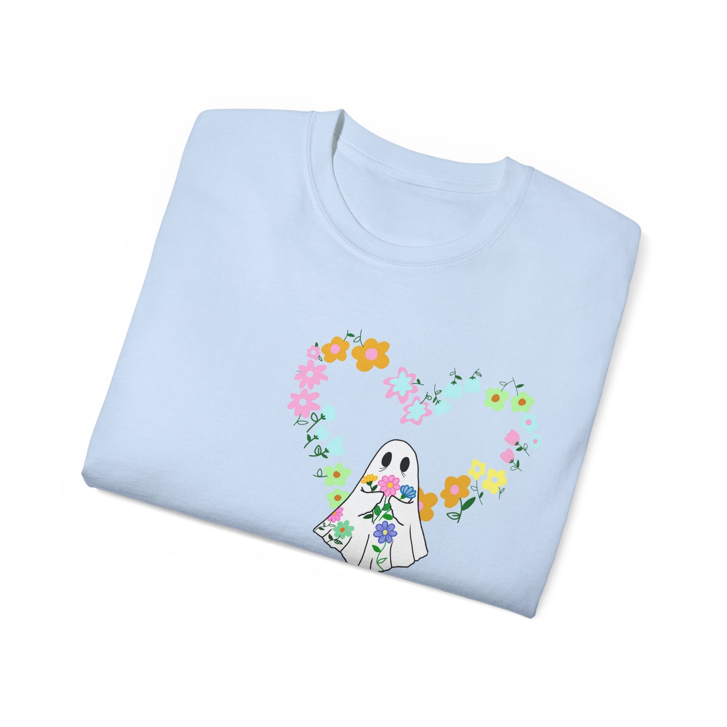 Unisex Ultra Cotton Tee Ghost Flower Heart - ihadotherplans