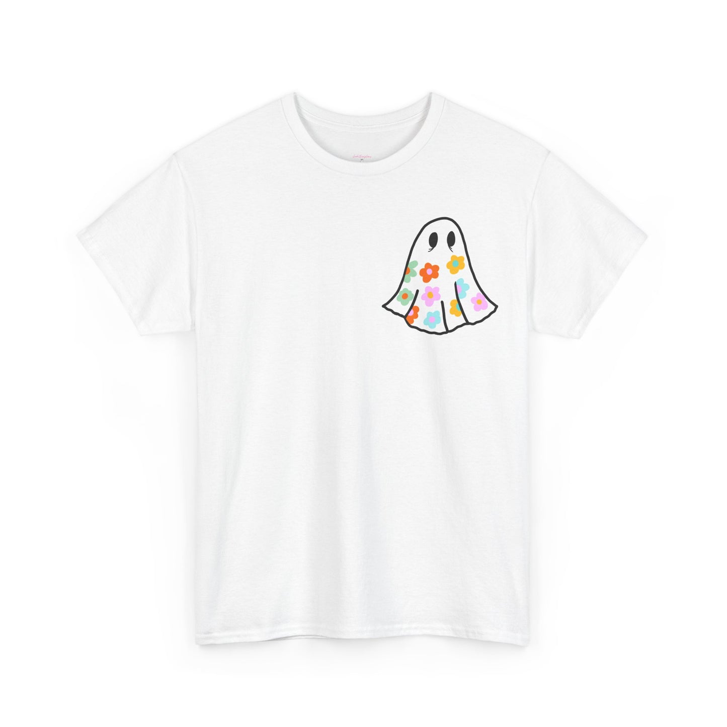 Unisex Heavy Cotton Floral Ghost Tee -ihadotherplans