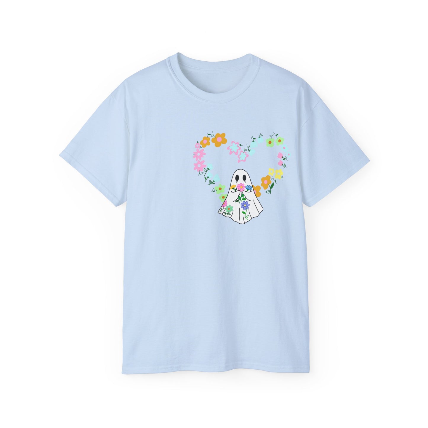 Unisex Ultra Cotton Tee Ghost Flower Heart - ihadotherplans