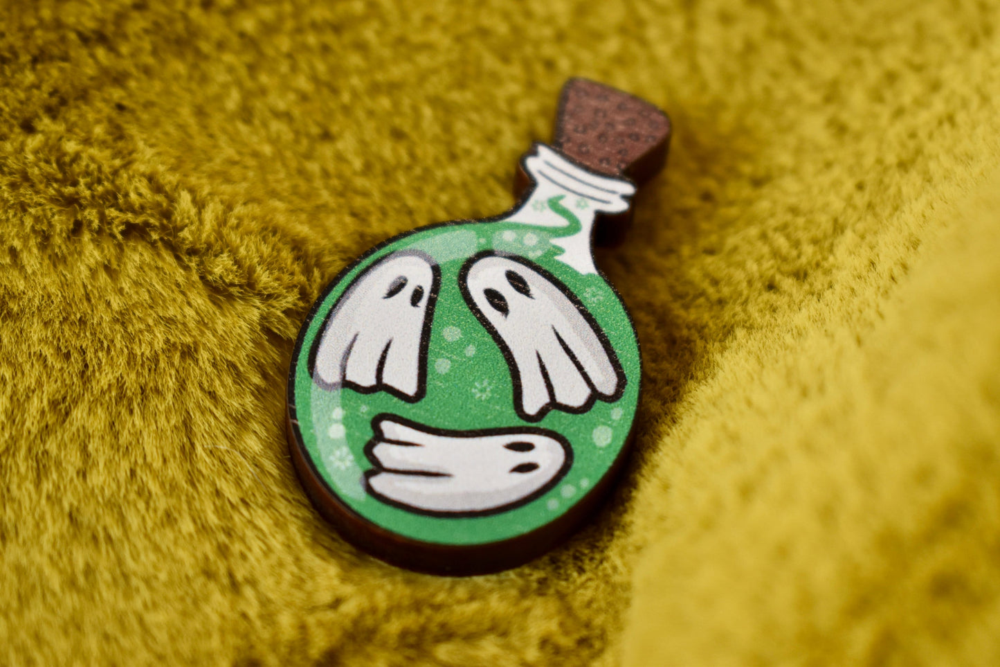 Ghost Potion Wooden Pin - ihadotherplans