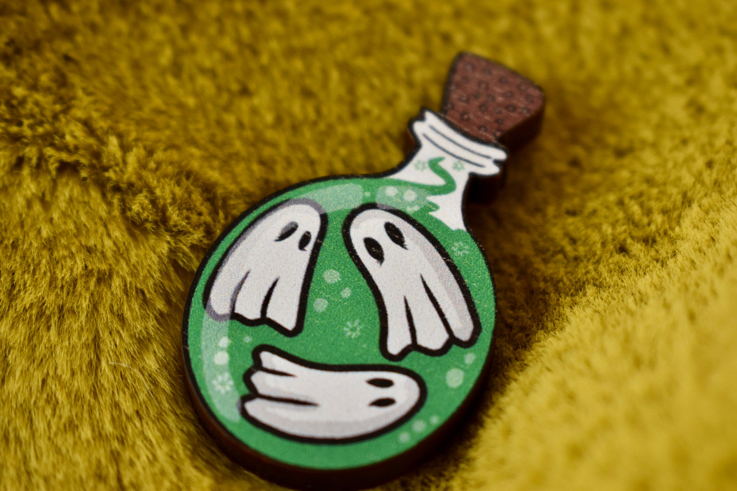 Ghost Potion Wooden Pin - ihadotherplans