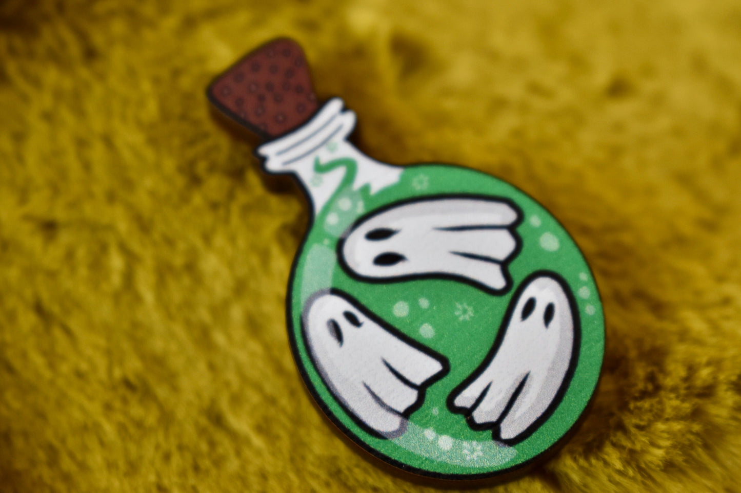 Ghost Potion Wooden Pin - ihadotherplans