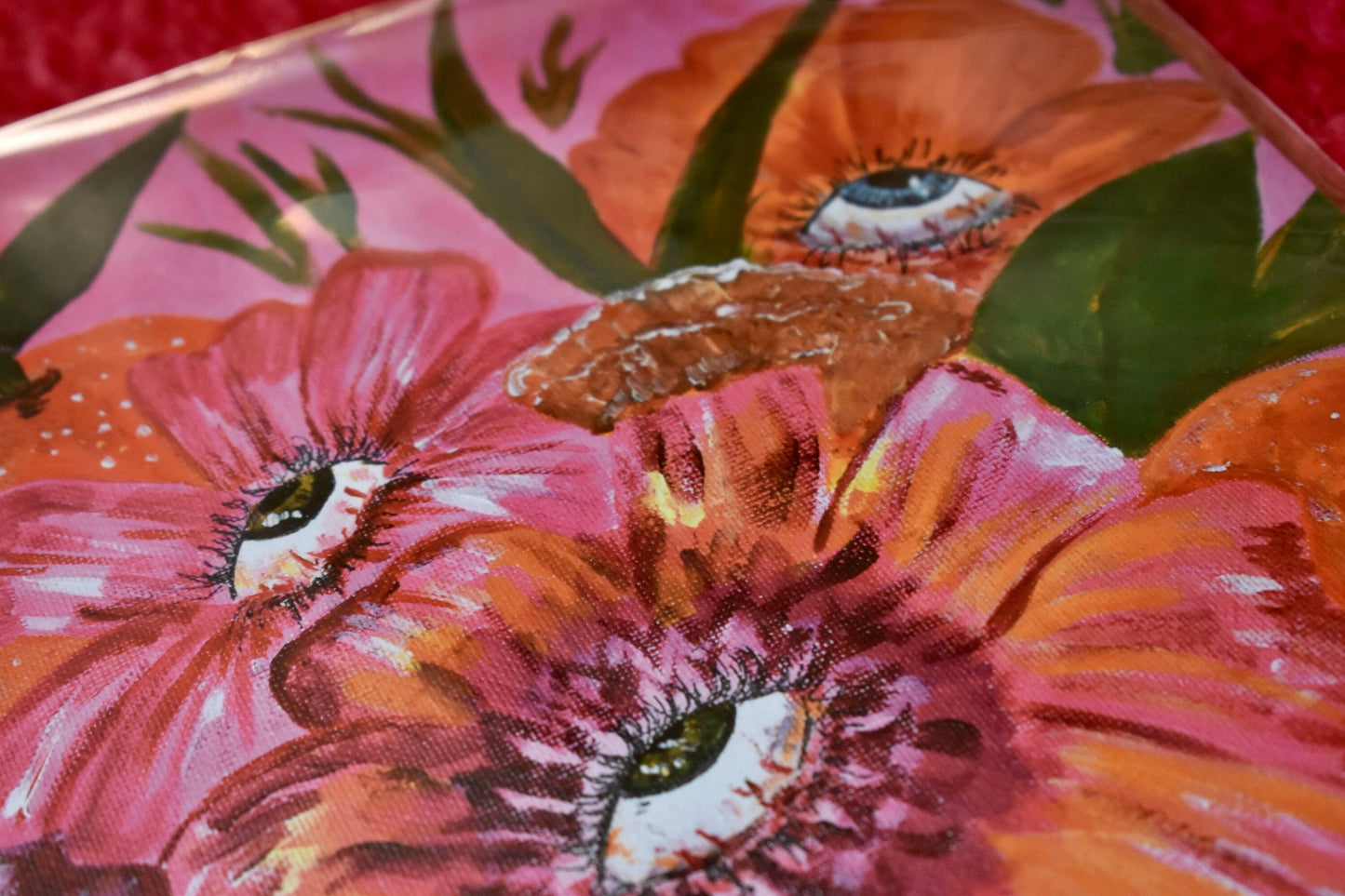 Eyeball Flowers Heavyweight Art Print 400gsm (Unframed), A4 "Evil Flowers" -ihadotherplans