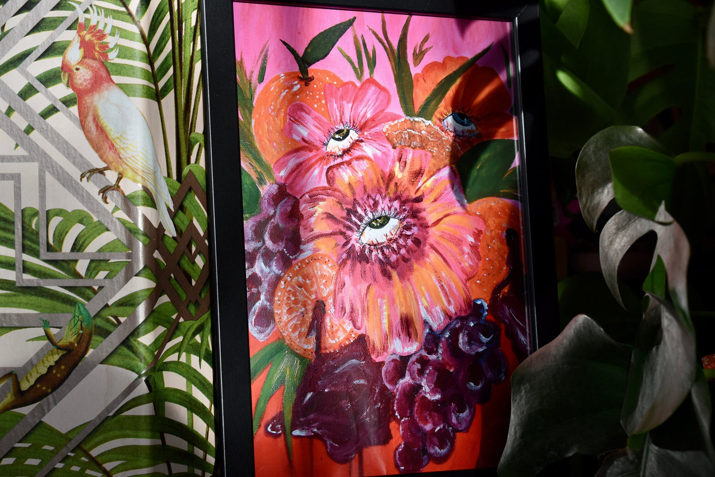 Eyeball Flowers Heavyweight Art Print 400gsm (Unframed), A4 "Evil Flowers" -ihadotherplans