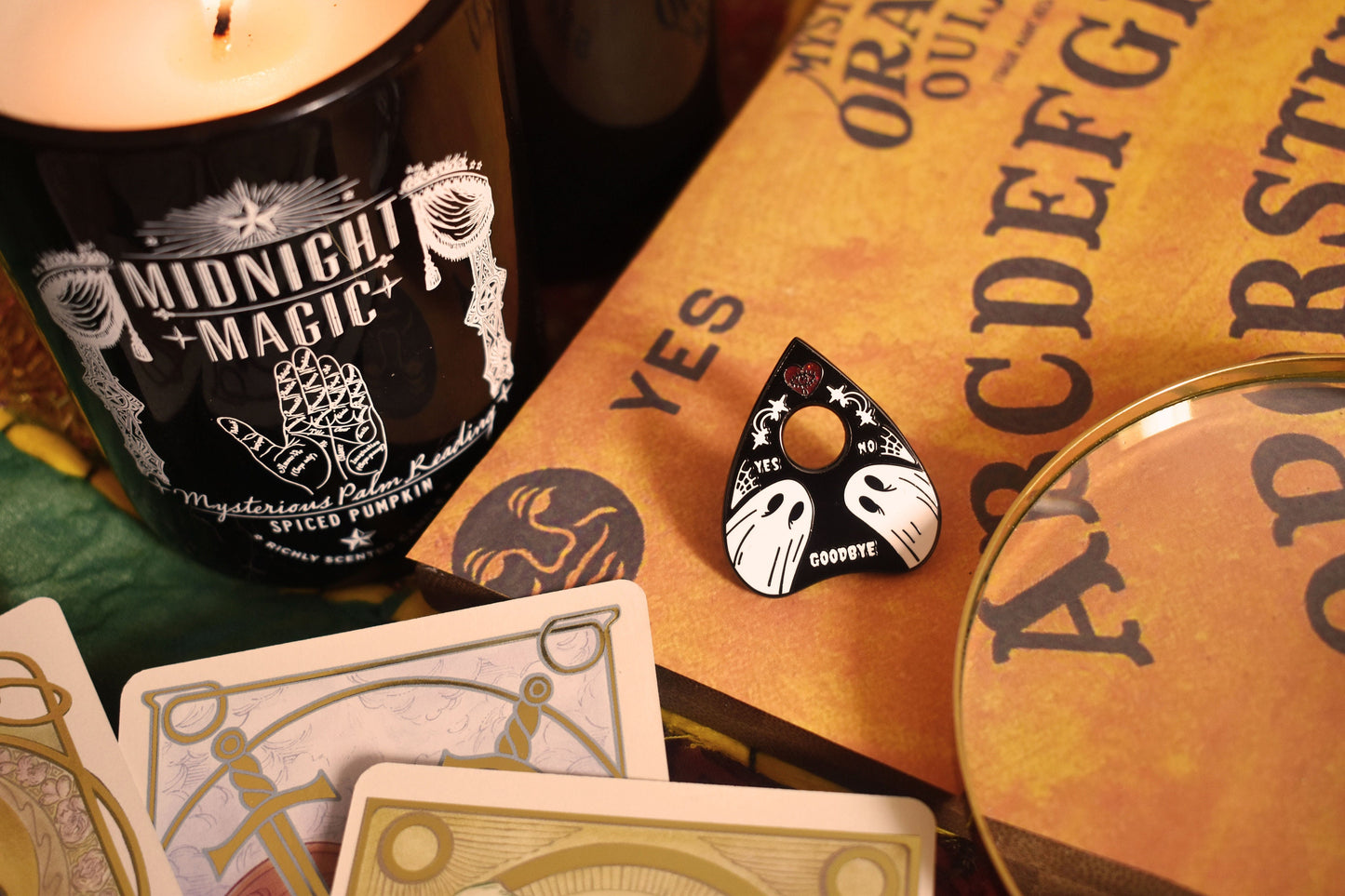 Ghost Ouija Planchette Hard Enamel Pin - ihadotherplans