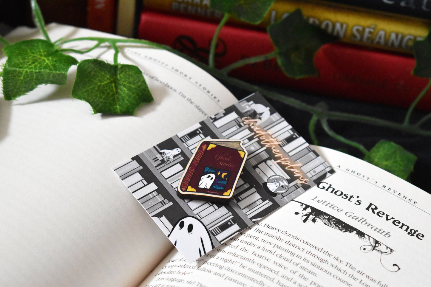 Spooky Ghost Stories Wooden Pin - ihadotherplans