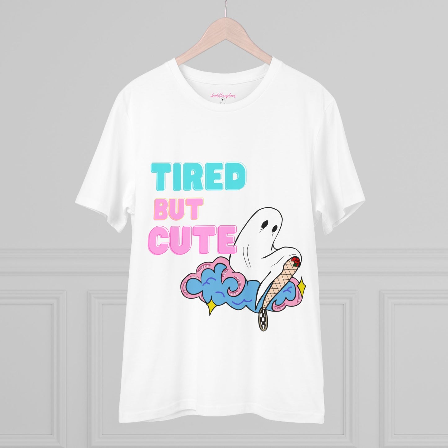 Cute But Tired Ghost on Cloud T-Shirt - ihadotherplans