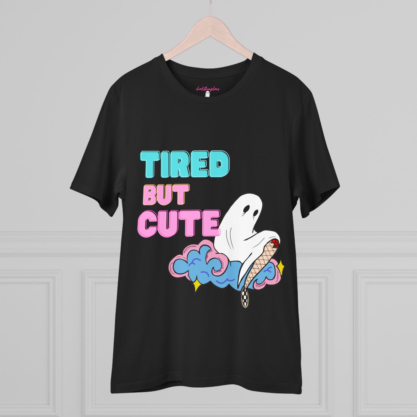 Cute But Tired Ghost on Cloud T-Shirt - ihadotherplans