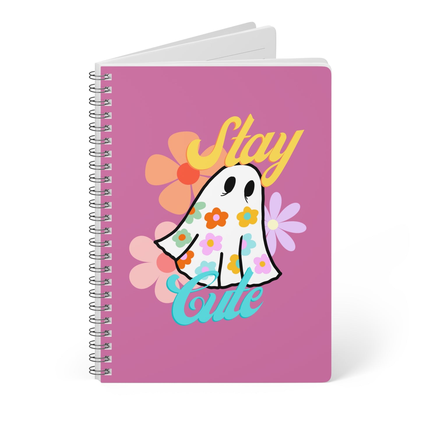 Copy of Stay Cute Ghost Print Wirobound Softcover Notebook, A5 -ihadotherplans