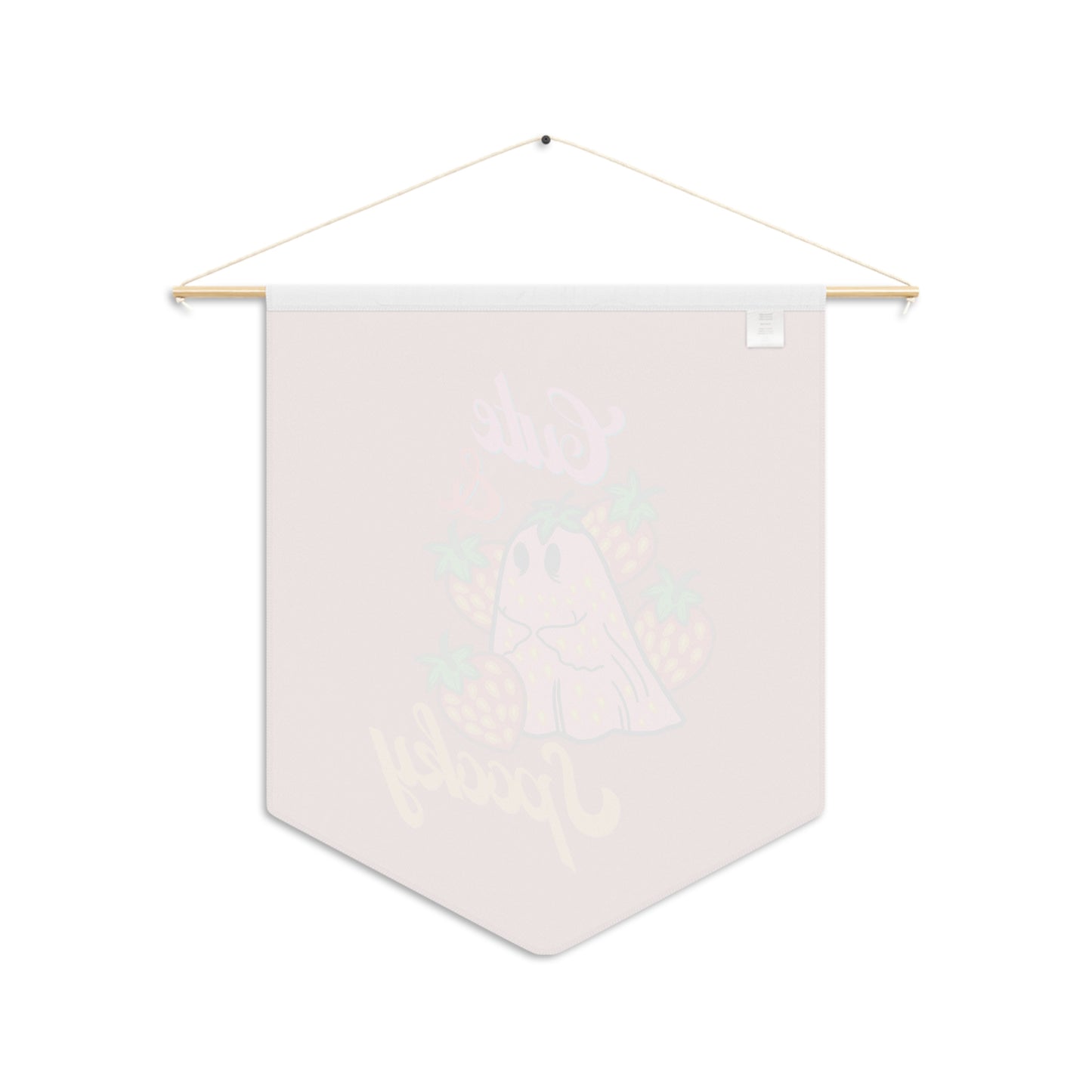 Copy of Copy of Cute & Spooky Strawberry Ghost Pennant, 45.7cm x 53.3cm - ihadotherplans