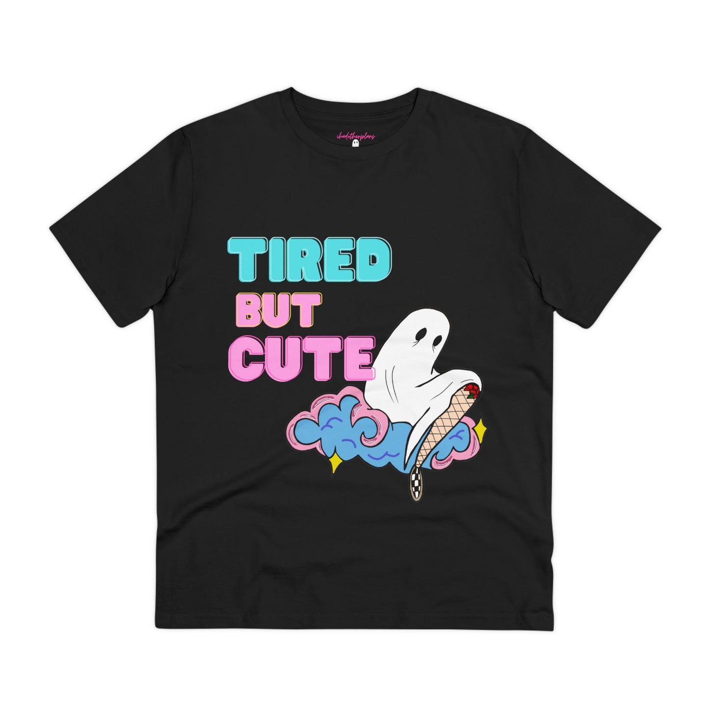 Cute But Tired Ghost on Cloud T-Shirt - ihadotherplans