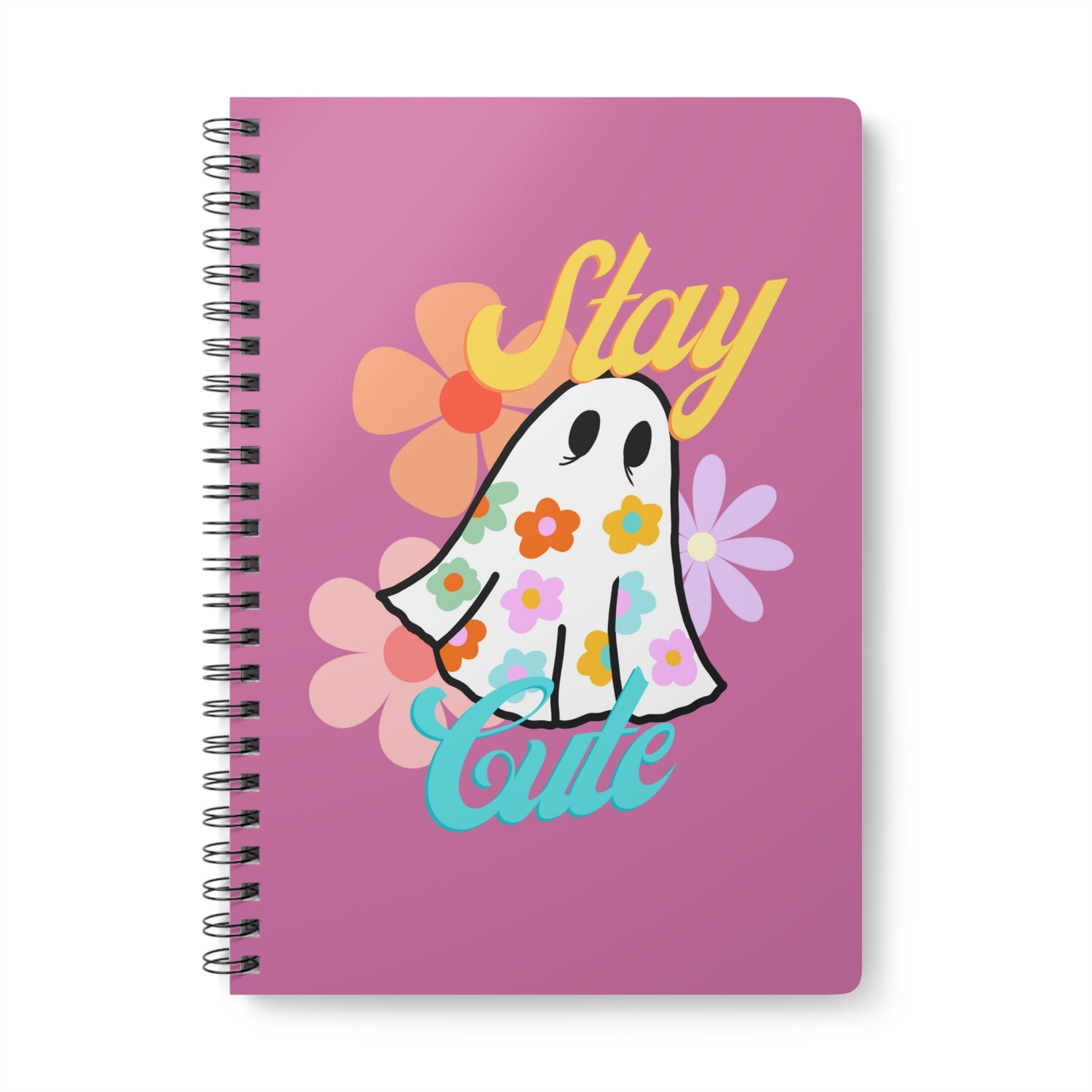 Copy of Stay Cute Ghost Print Wirobound Softcover Notebook, A5 -ihadotherplans