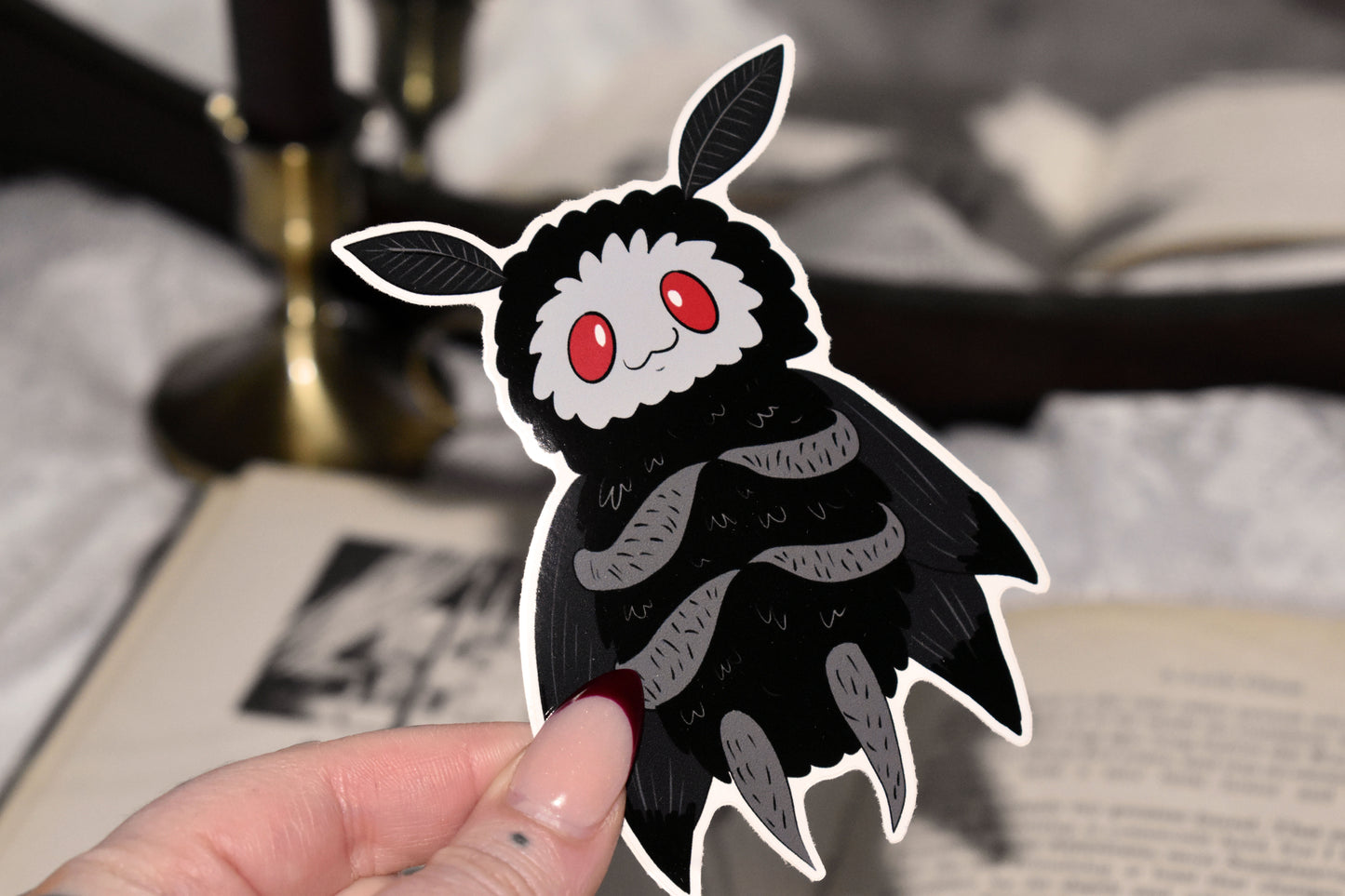 Mothman Die-Cut Glossy Sticker 10 x 7cm - ihadotherplans