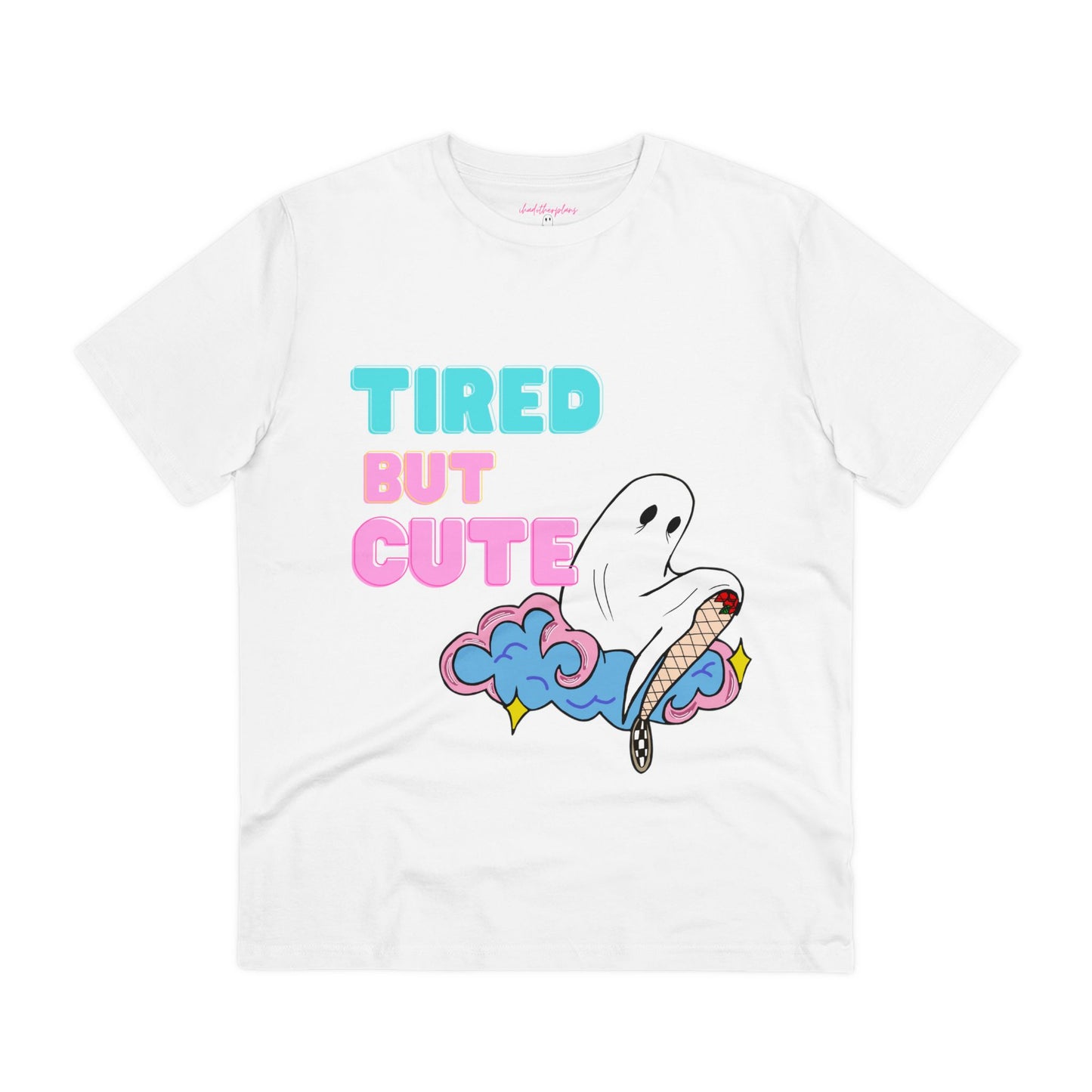Cute But Tired Ghost on Cloud T-Shirt - ihadotherplans