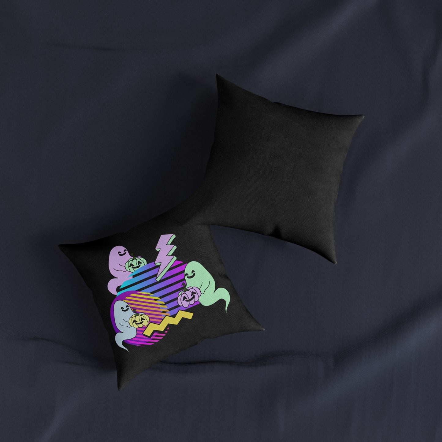 Happy Weirdos Ghost Square Pillow 12 x 12 inches - ihadotherplans