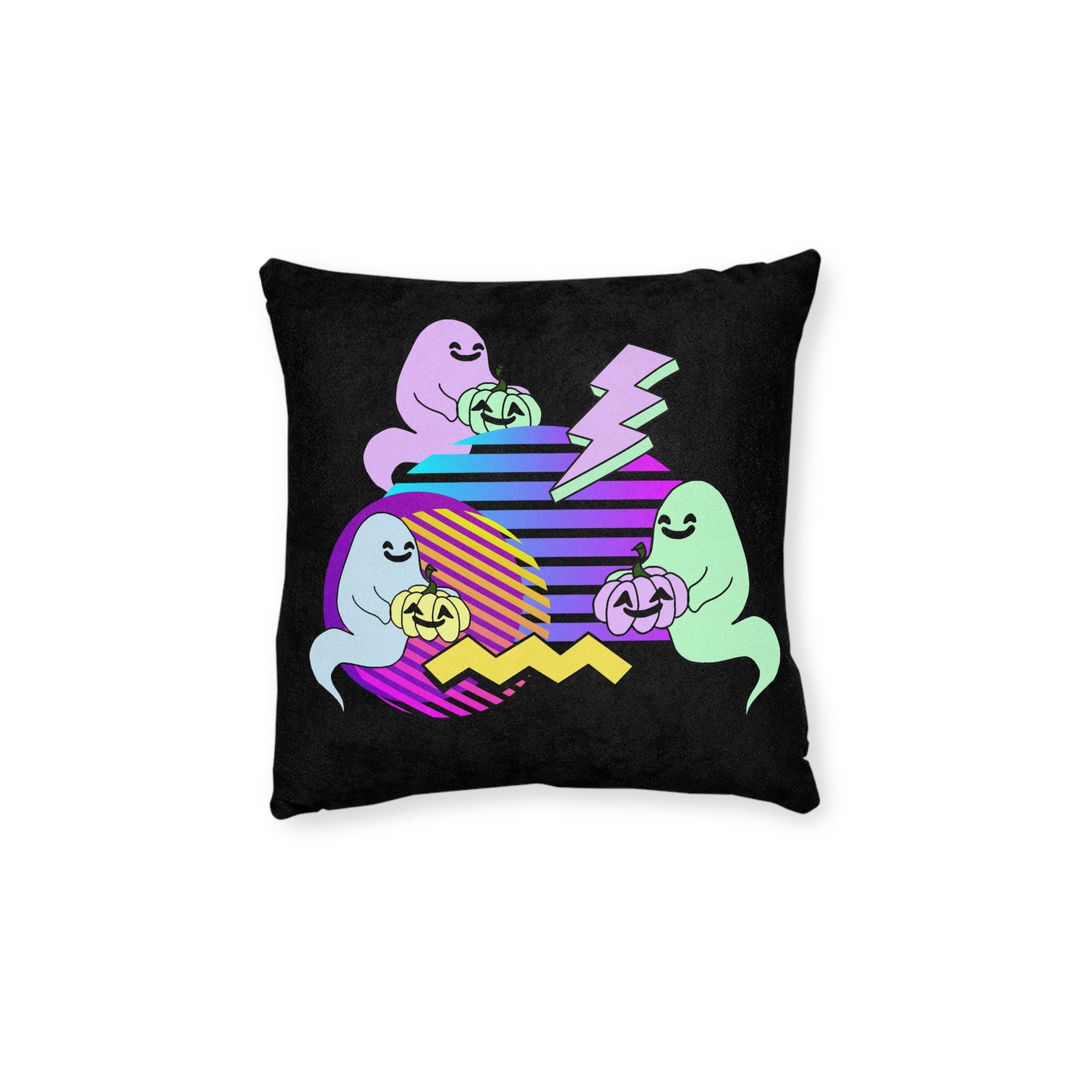 Happy Weirdos Ghost Square Pillow 12 x 12 inches - ihadotherplans