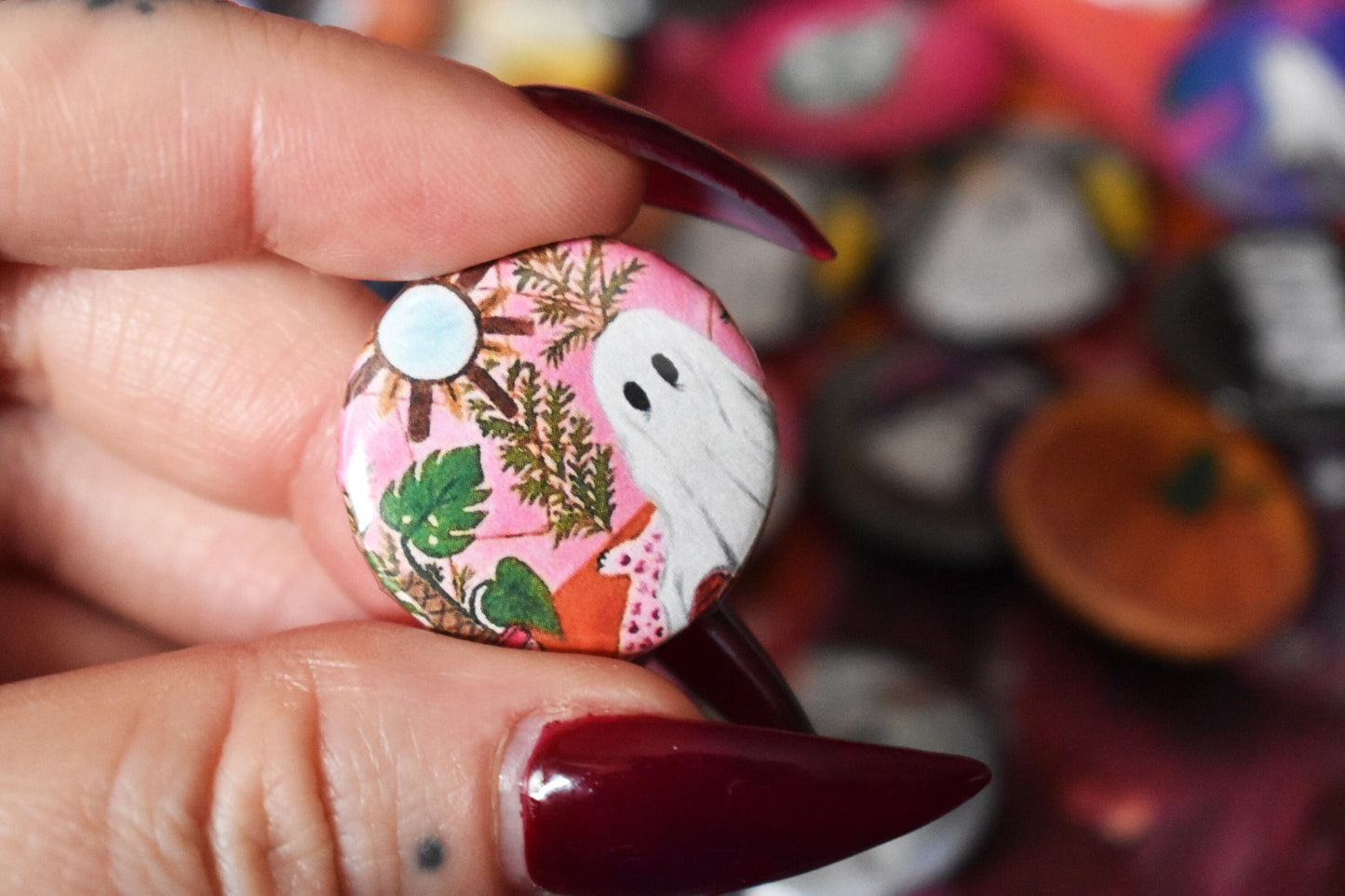 Mystery Ghost Button Badges 25mm - ihadotherplans