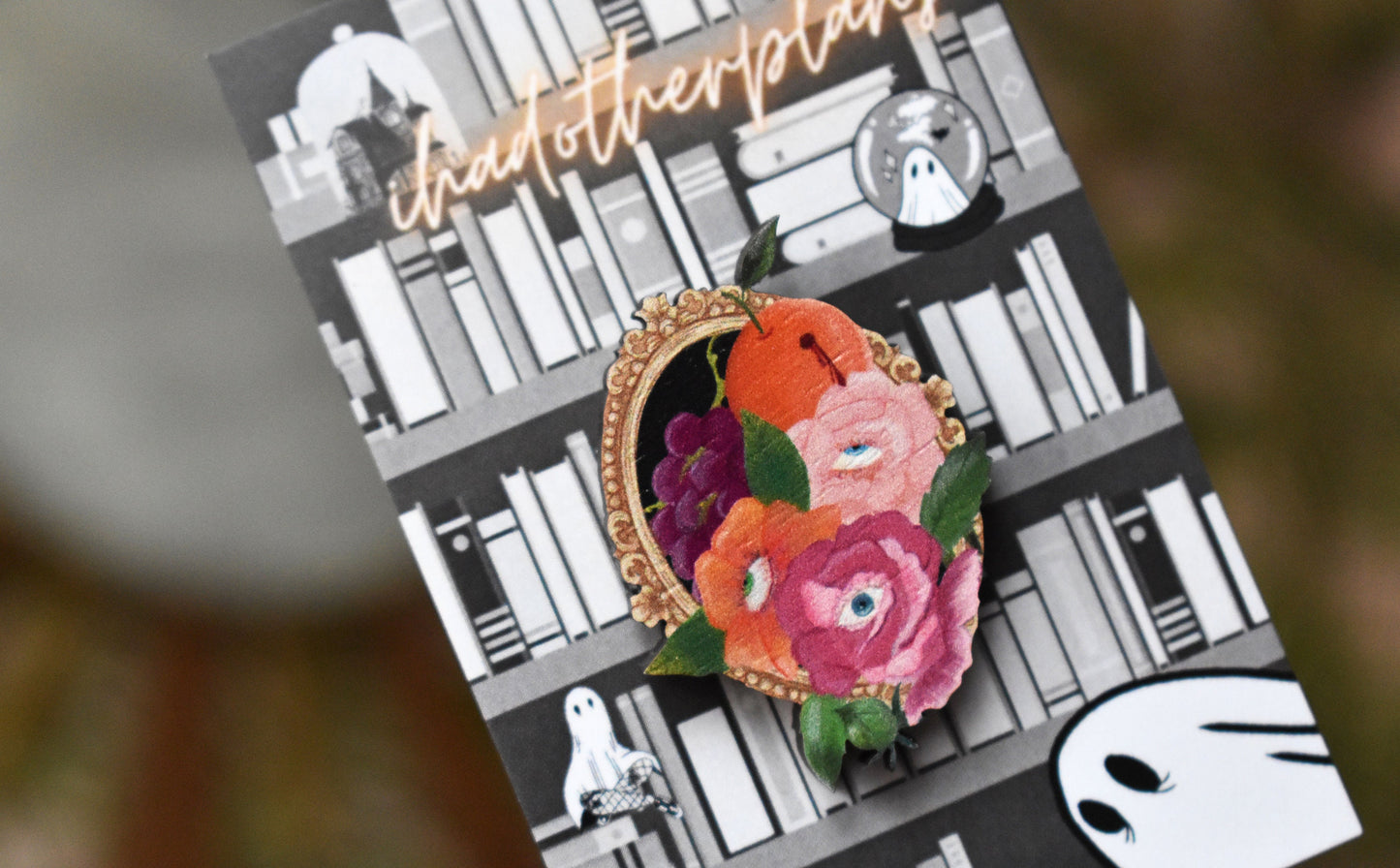 Evil Eye Flowers Wooden Pin - ihadotherplans