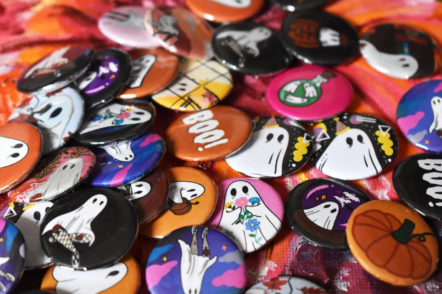 Mystery Ghost Button Badges 25mm - ihadotherplans