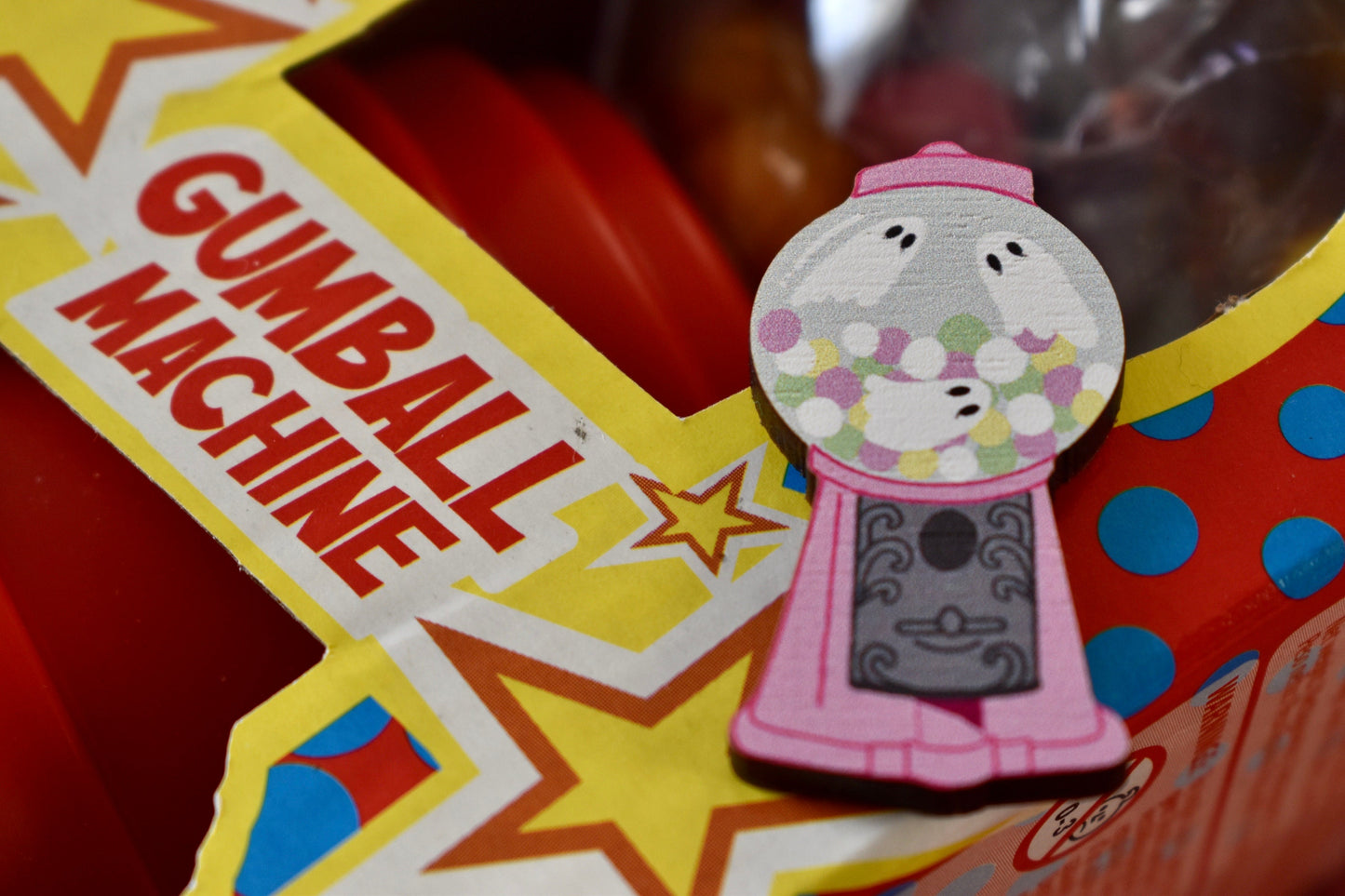 Ghost Gumball Machine Wooden Pin - ihadotherplans