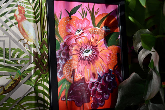 Eyeball Flowers Heavyweight Art Print 400gsm (Unframed), A4 "Evil Flowers" -ihadotherplans