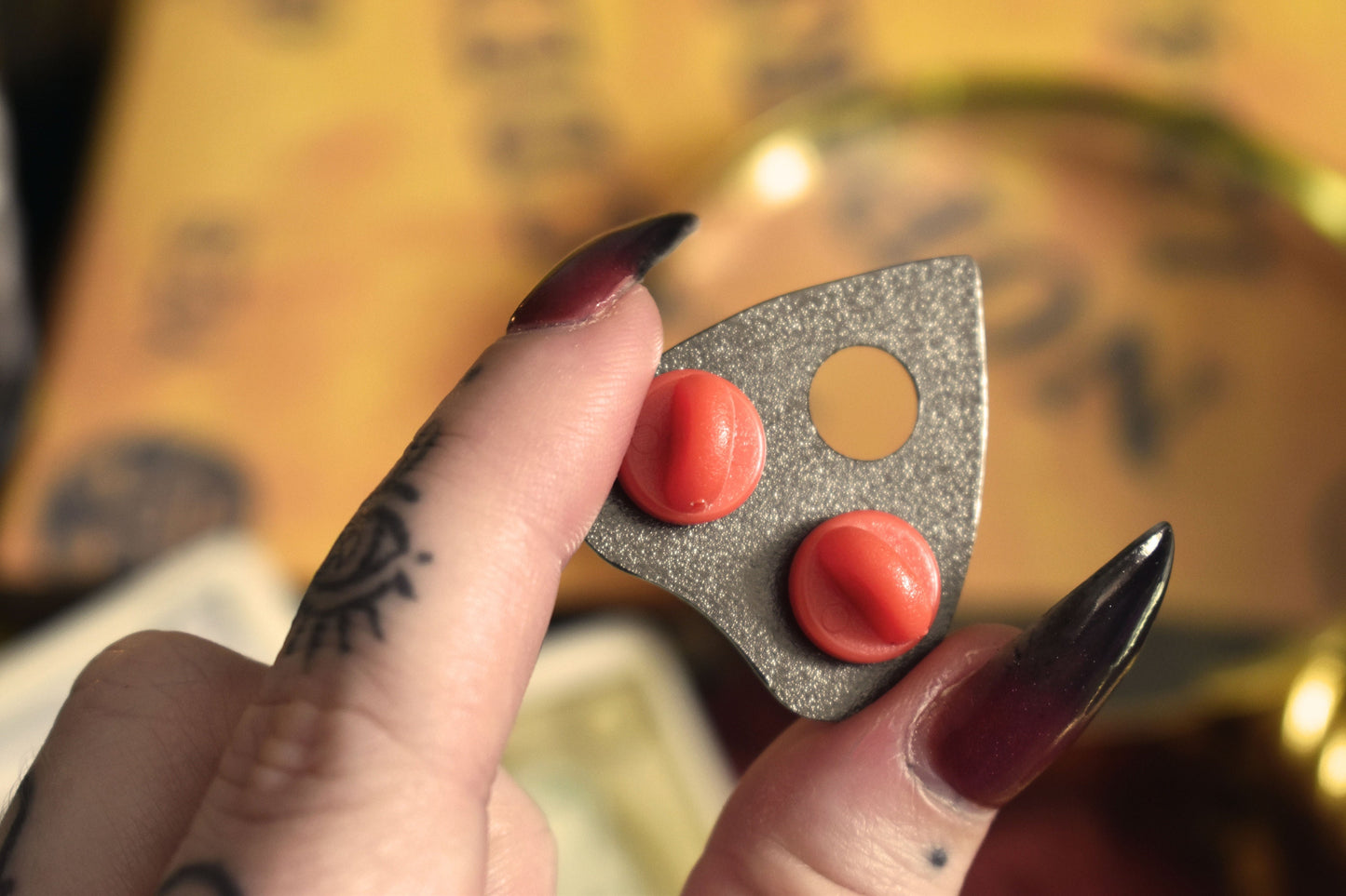 Ghost Ouija Planchette Hard Enamel Pin - ihadotherplans