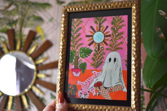 Ghost Tropical Heavyweight Art Print, A6 “I'm Always Here” -ihadotherplans