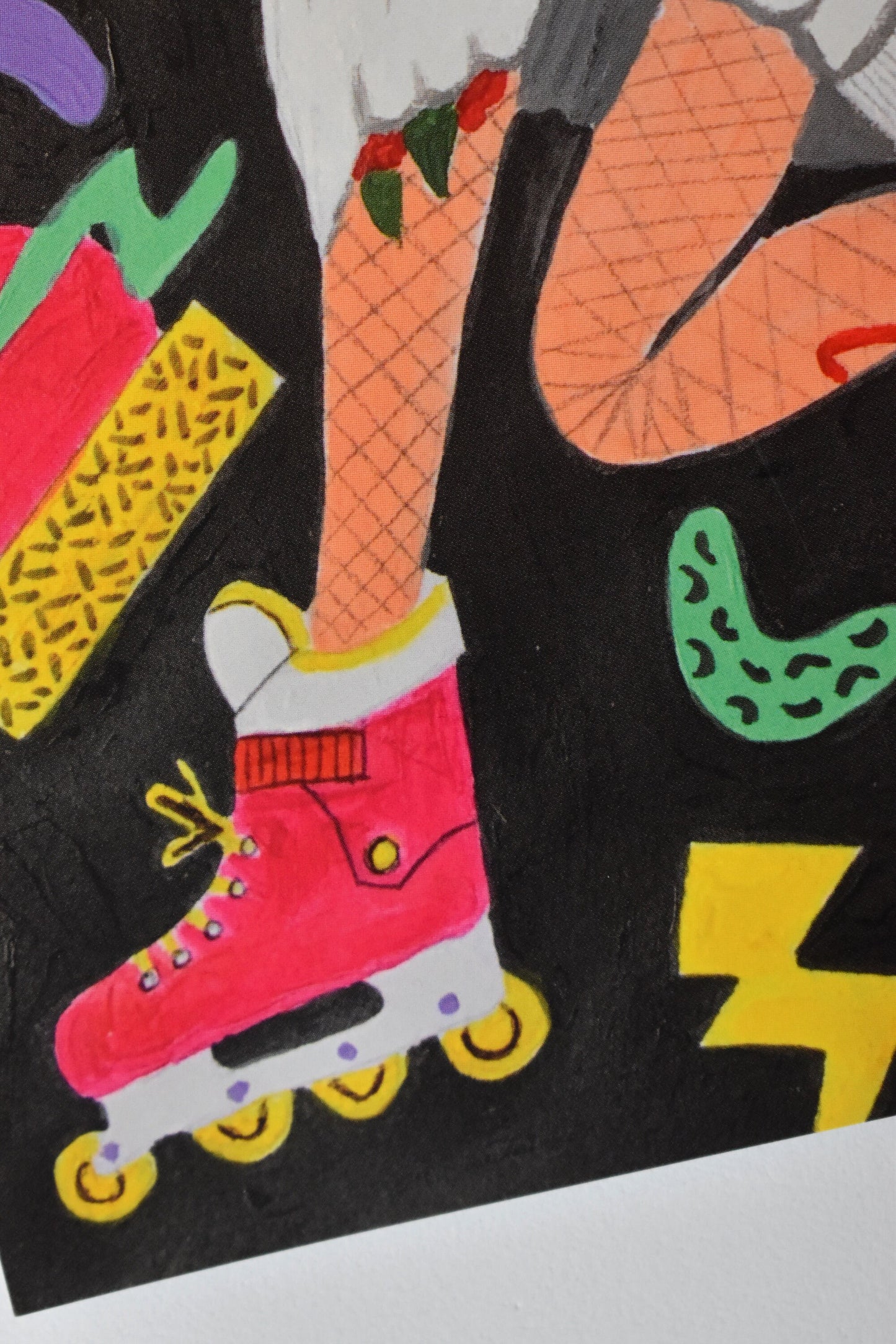 Retro Skates Sheet Ghost Heavyweight Art Print (Unframed), A5 "Yesterday's Ghost" -ihadotherplans