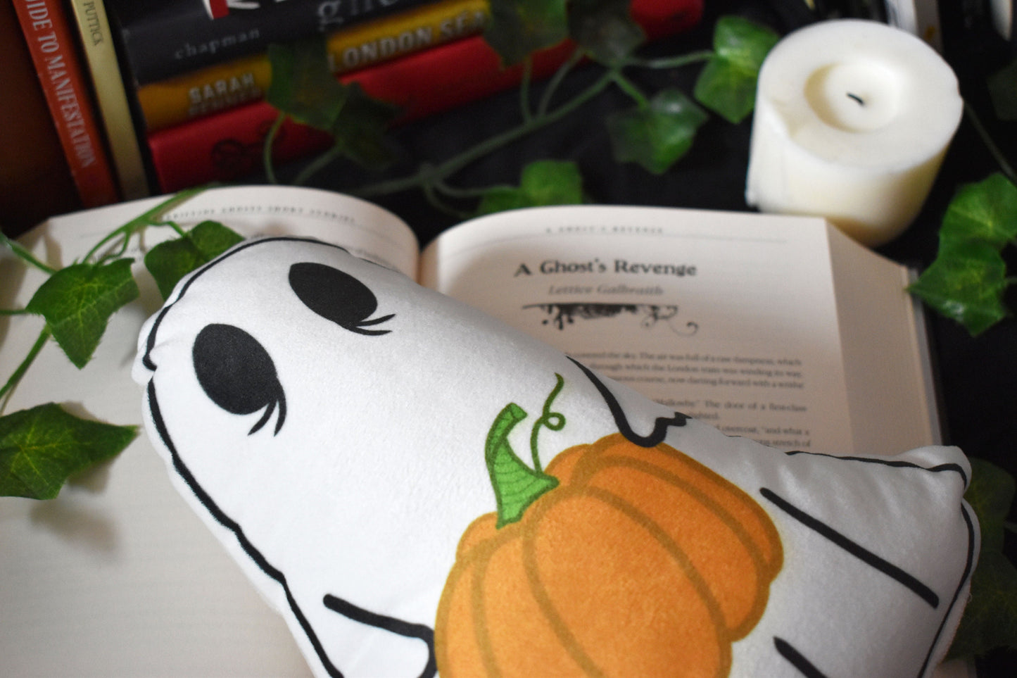 Mini Ghost & Pumpkin Cushion - ihadotherplans