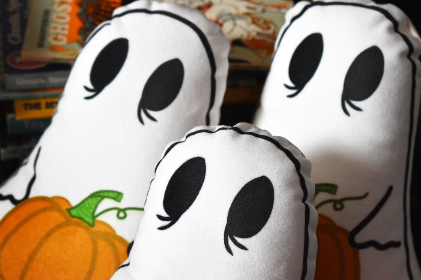 Mini Ghost & Pumpkin Cushion - ihadotherplans